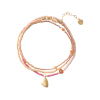 Feel Carneool goudkleurige ketting A Beautiful Story